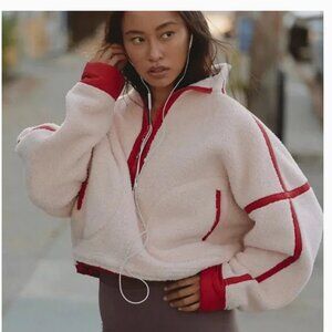 Free People Movement Mountain High Half Zip Fleece Ballet Slipper FP Lg NWT NEW